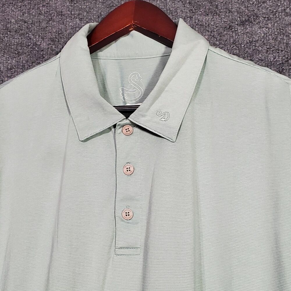 Swannies Golf Polo Shirt Mens Sz Large Teal Performance Cross Creek Embroidered